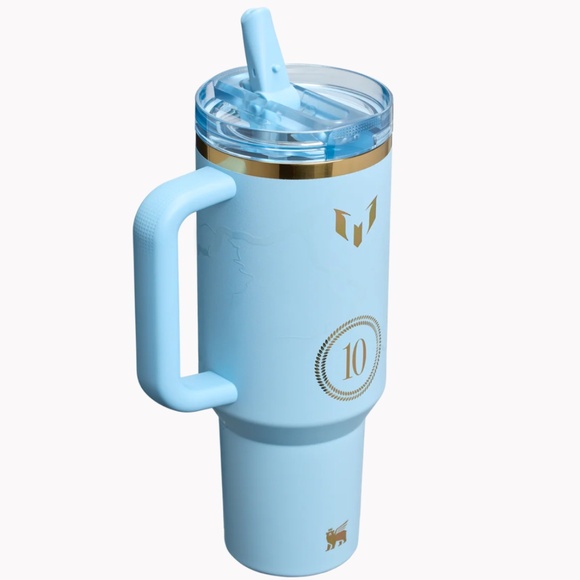 Messi x Stanley Quencher ProTour Flip Straw Tumbler Striker Blue - Picture 1 of 4